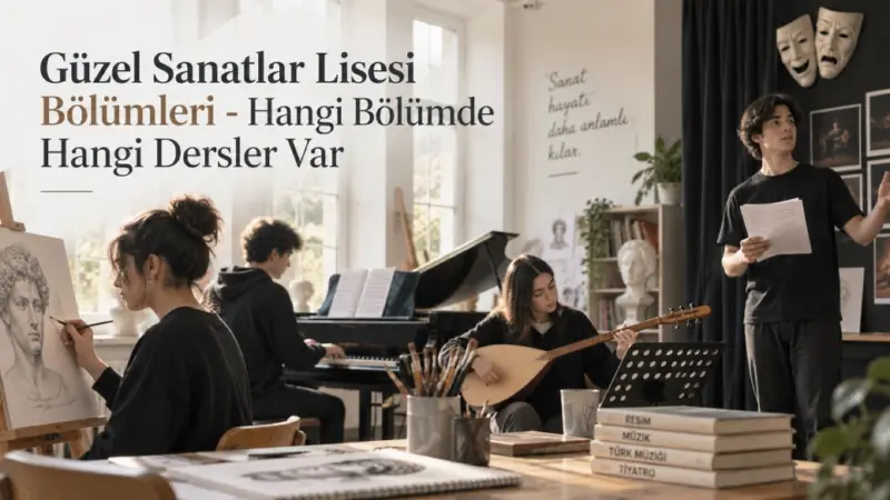 Güzel Sanatlar Lisesi Bölümleri - Hangi Bölümde Hangi Dersler Var